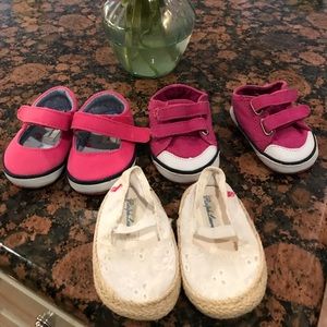 Pink Ralph Lauren Crib baby shoes size 1. Hardly used